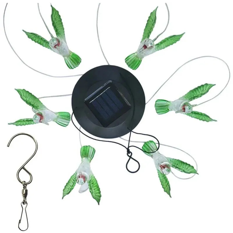 Carillon solaire Colibri Détail Fond Blanc