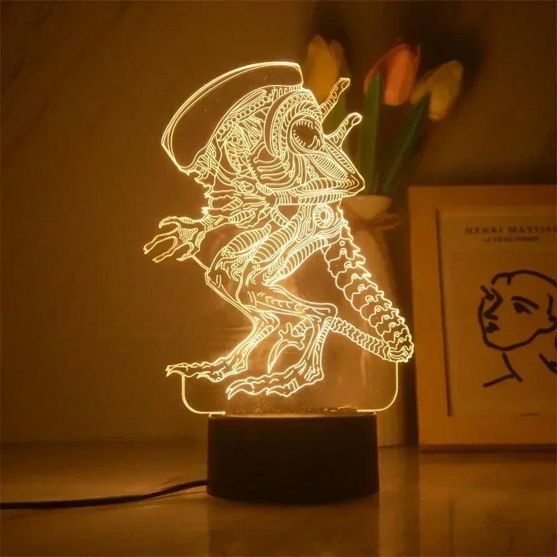 Lampe Led 3D Alien - Veilleuse de rêve