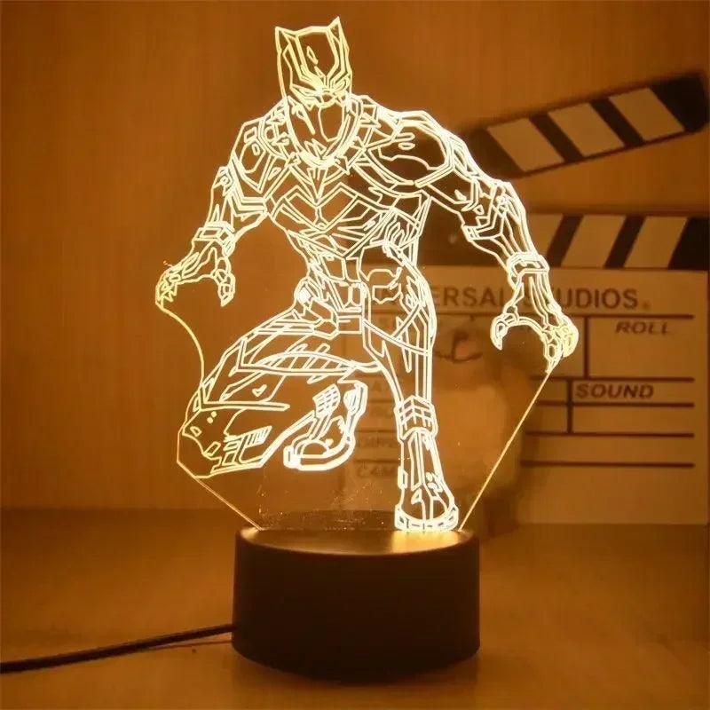 Veilleuse Led 3D Black Panther - Veilleuse de rêve