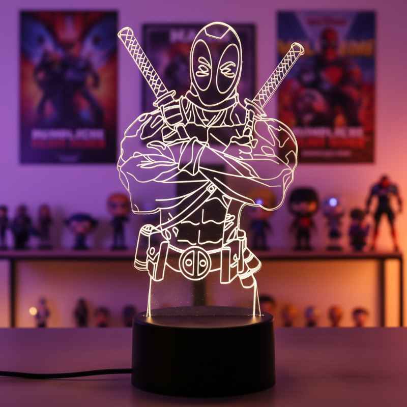 Lumière LED 3D Deadpool