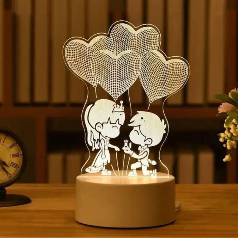 Lampe 3D Demande Mariage Originale - Veilleuse de rêve