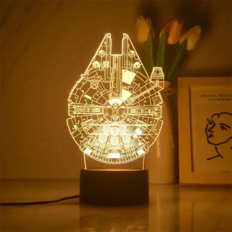 Lampe Star Wars 3D Millennium Falcon - Veilleuse de rêve