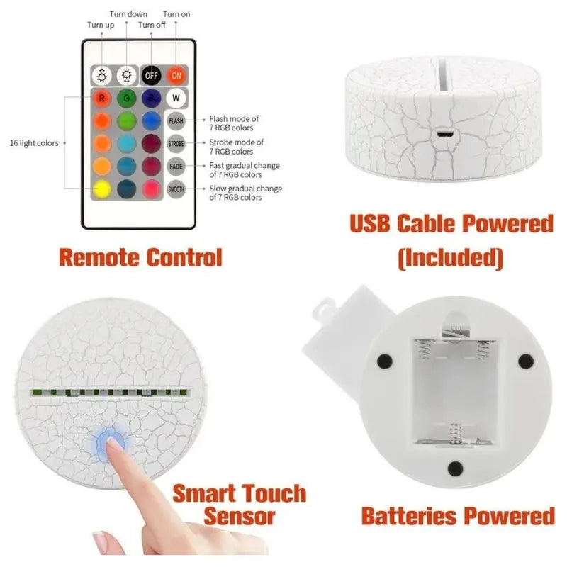 Lampe 3D Spider-man VS Venom Alimentation