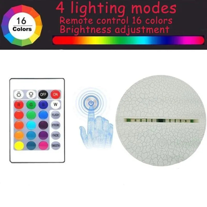 Lampe 3D Spider-man VS Venom Controleur Tactile et Telecommande