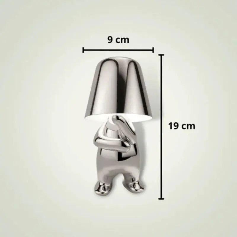 Lampe Bonhomme Design Argenté Pensant - Veilleuse de rêve