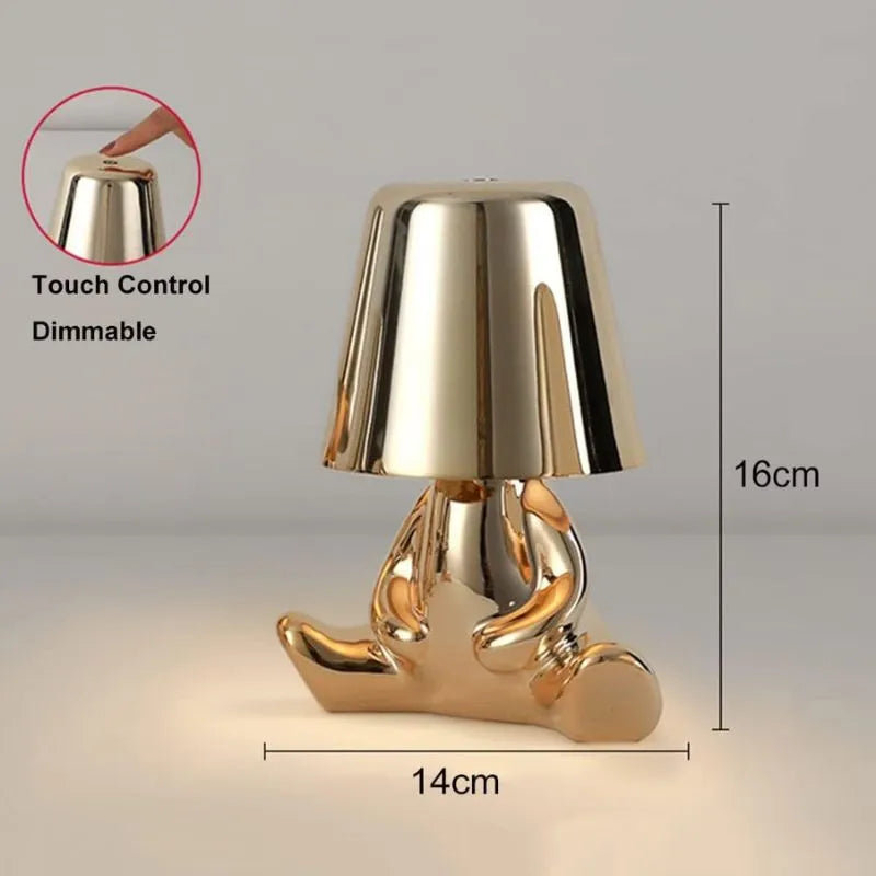 lampe bonhomme dore dimension