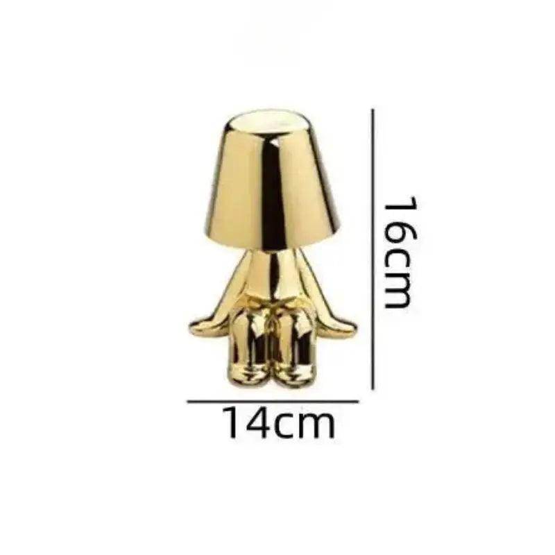 Lampe Bonhomme Design Doré Genou Pliée - Veilleuse de rêve