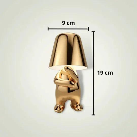 Lampe Bonhomme Design Doré Pensant - Veilleuse de rêve