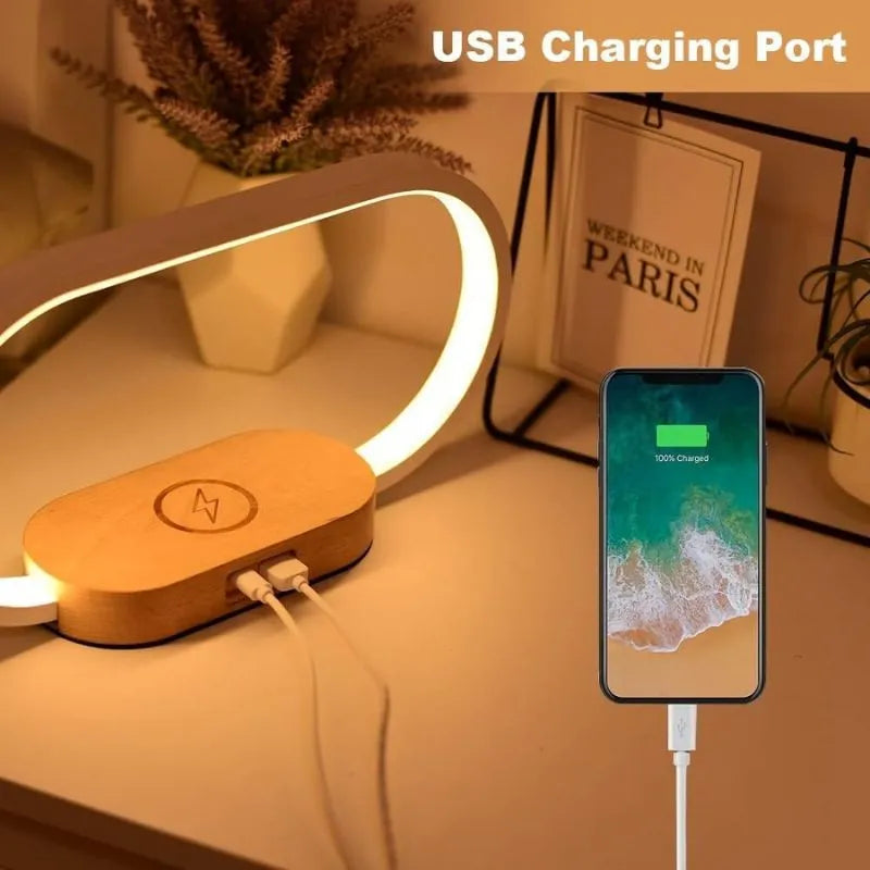 Designer Bedside Lamp | Wireless Charger