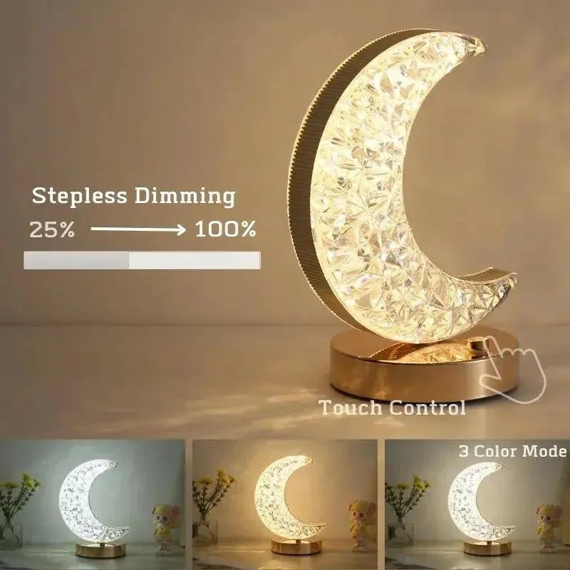 Moon Night Light | Crystal Touch