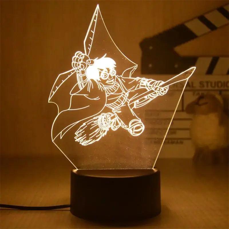 Lampe Harry Potter 3D sur Balais - Veilleuse de rêve