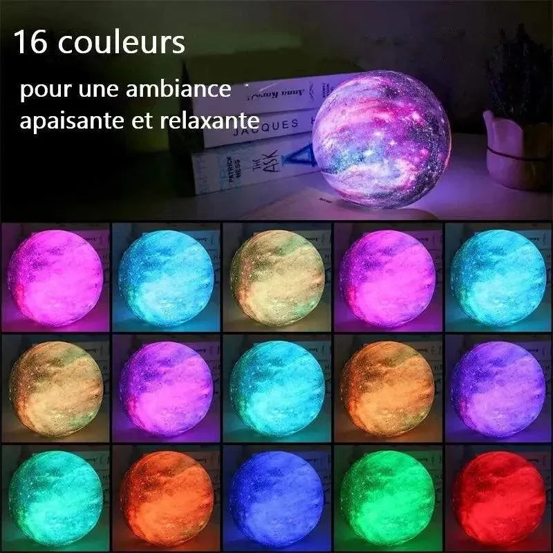 Boule galaxie lumière 16 couleurs interchangeables
