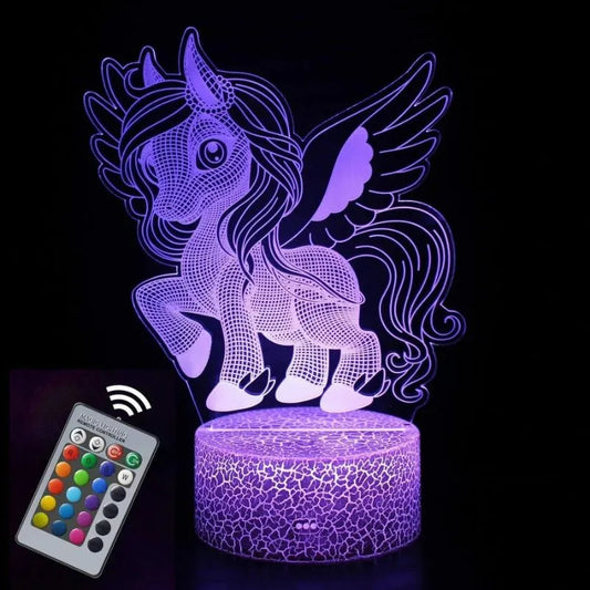 Lampe Led Licorne 3D
