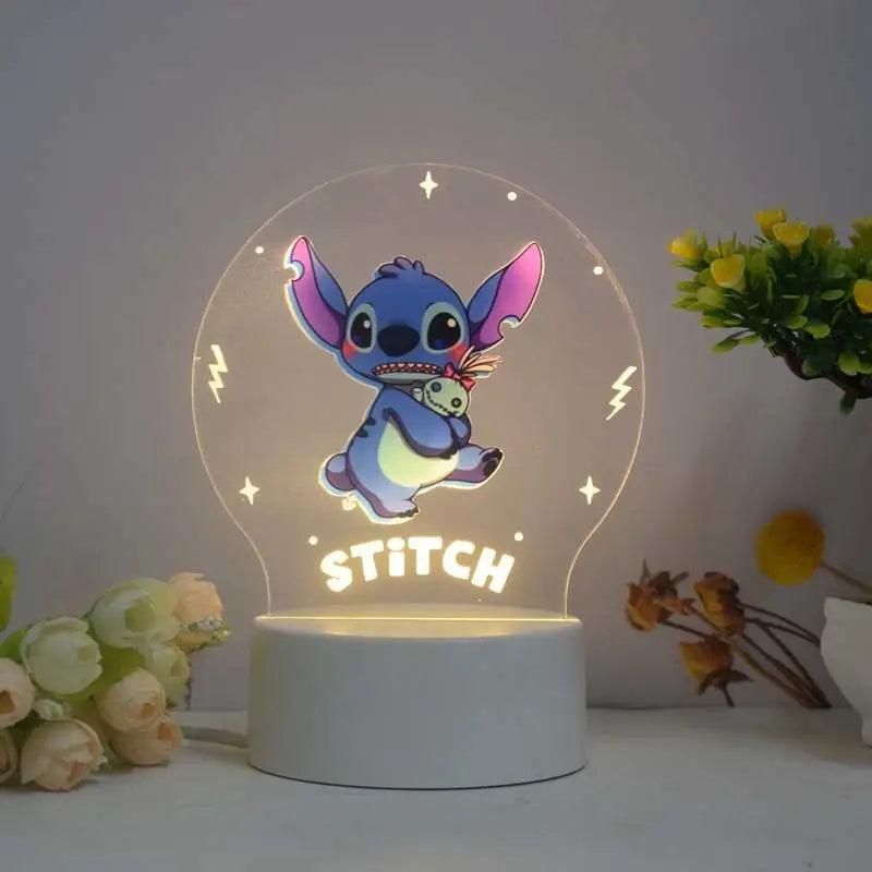 Lampe Led 3D Stitch Qui Fait Peur - Veilleuse de rêve