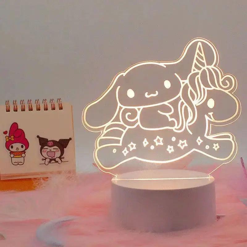 Lampe Licorne 3D Cinnamoroll - Veilleuse de rêve