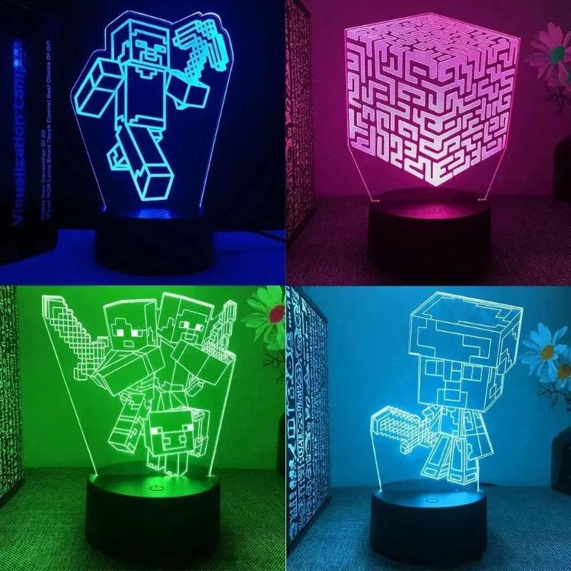 Veilleuse 3D Lion 7 Couleurs Changeantes LED Touch USB Table Cadeau Enfants Jouets Décoration De Noël Saint-Valentin Cadeau D'anniversaire