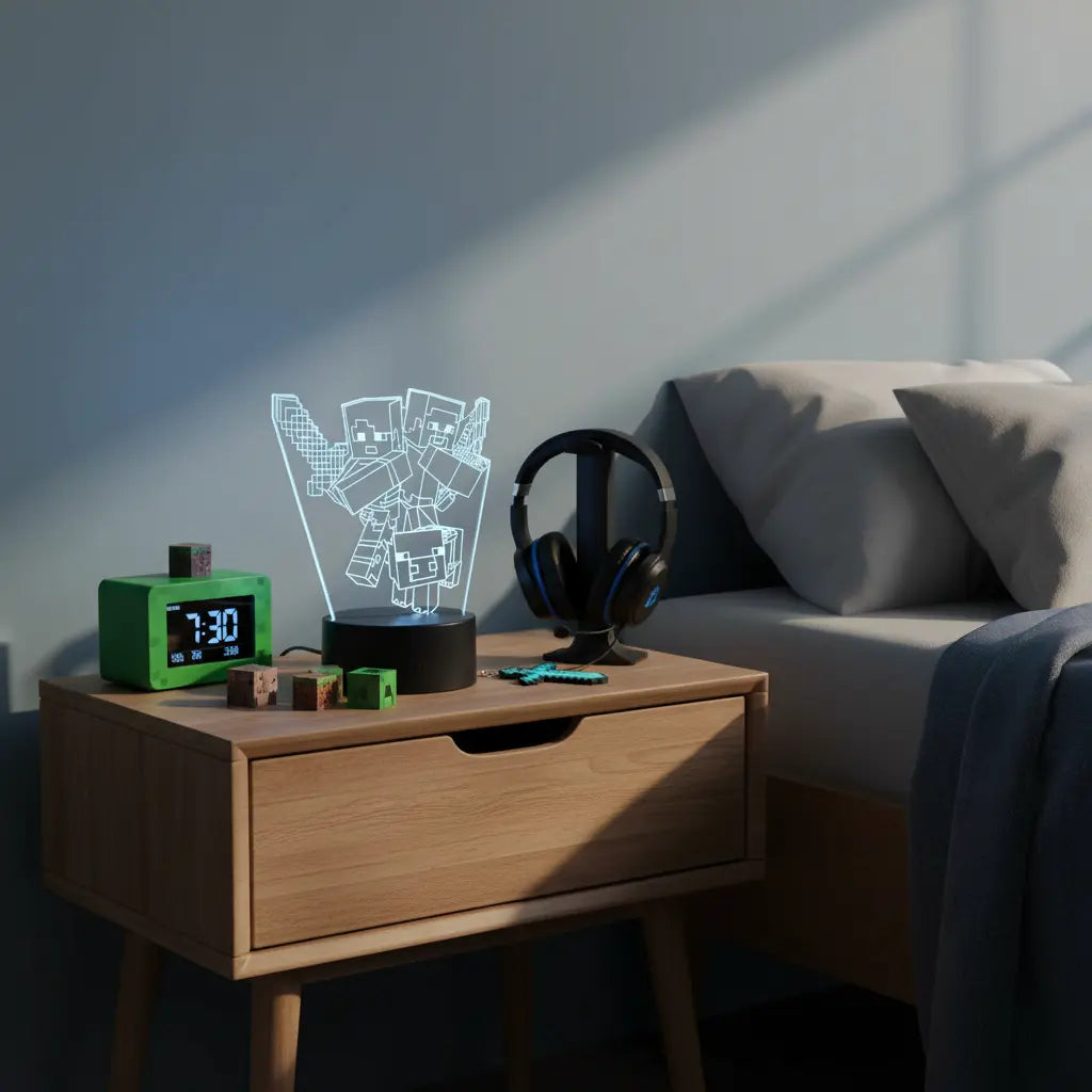 Lampe Minecraft 3D Veilleuse de rêve