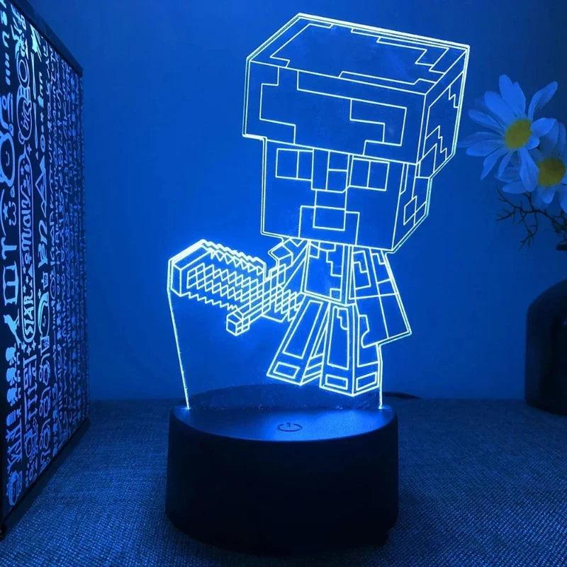 Lampe Minecraft 3D - Veilleuse de rêve