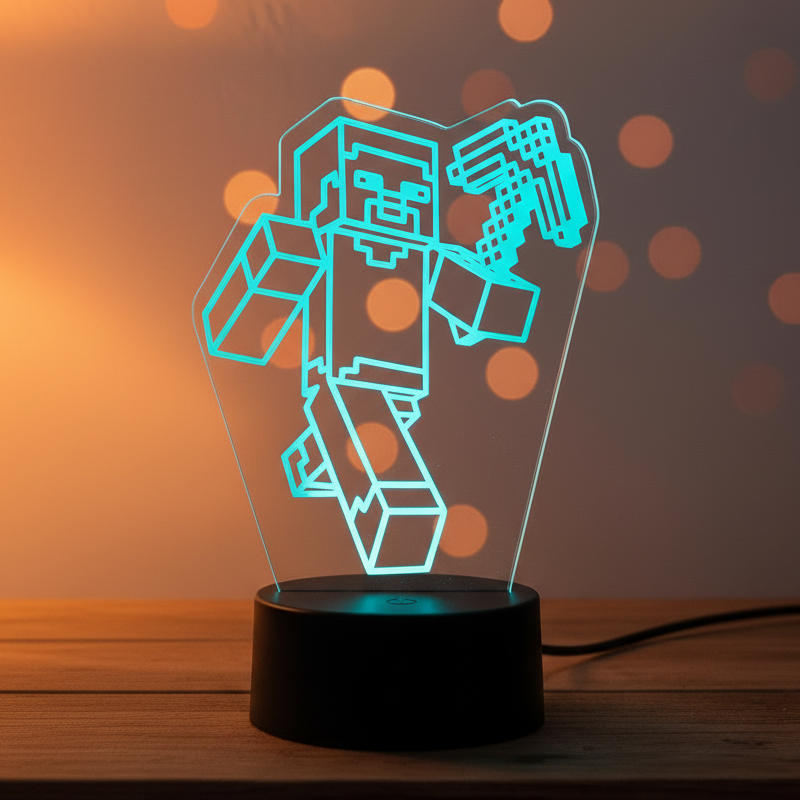 Lampe Minecraft 3D