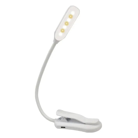 Lampe lecture rechargeable USB blanc fond blanc