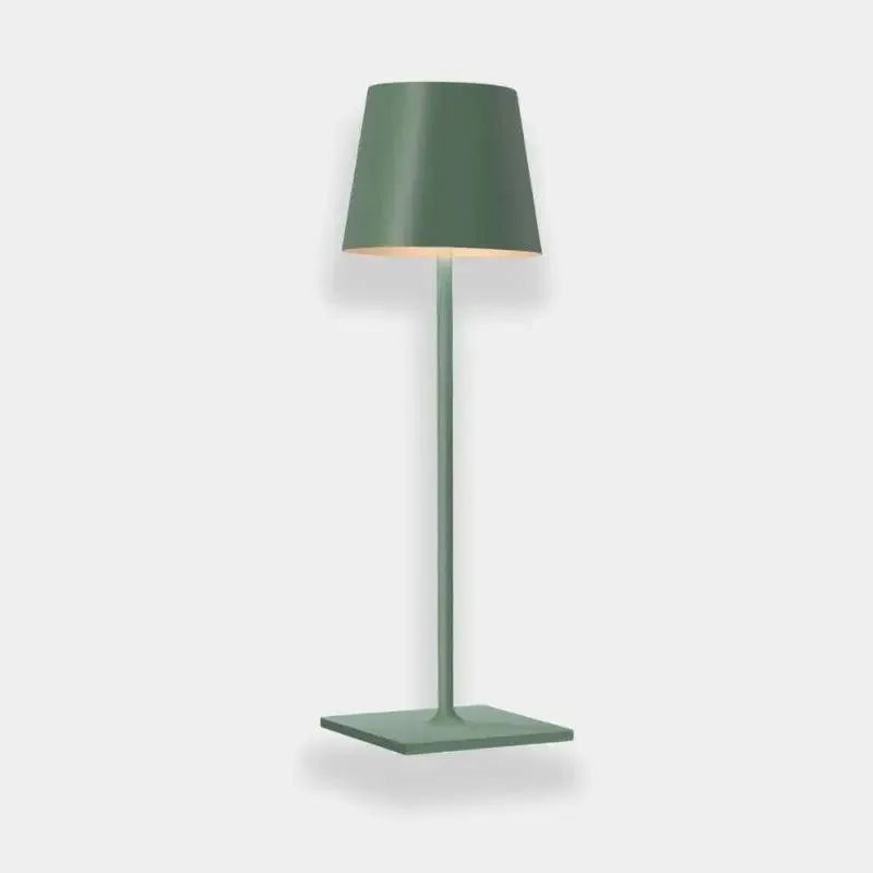 lampe de table sans fil vert fond blanc
