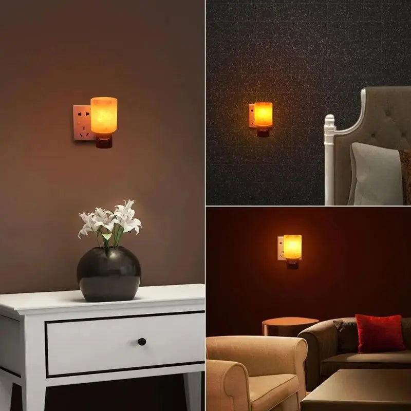 Lampe Sel Himalaya Bienfaits Cylindre - Veilleuse de rêve