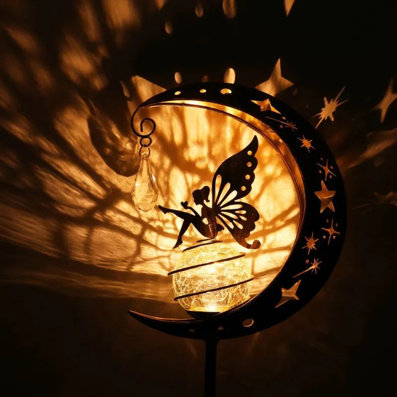 lampe lune feerique solaire allumer