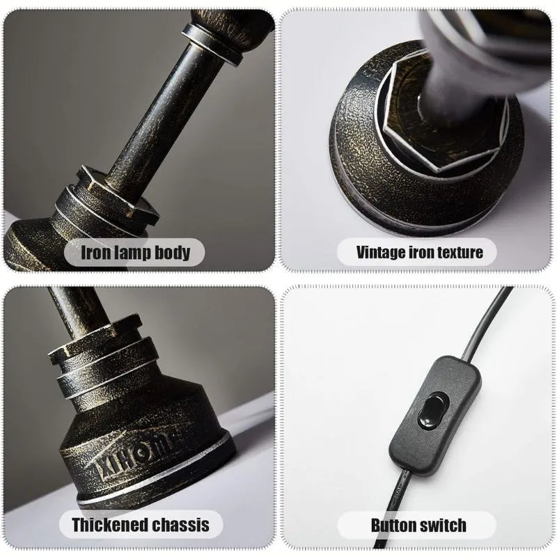 lampe vintage à poser détail