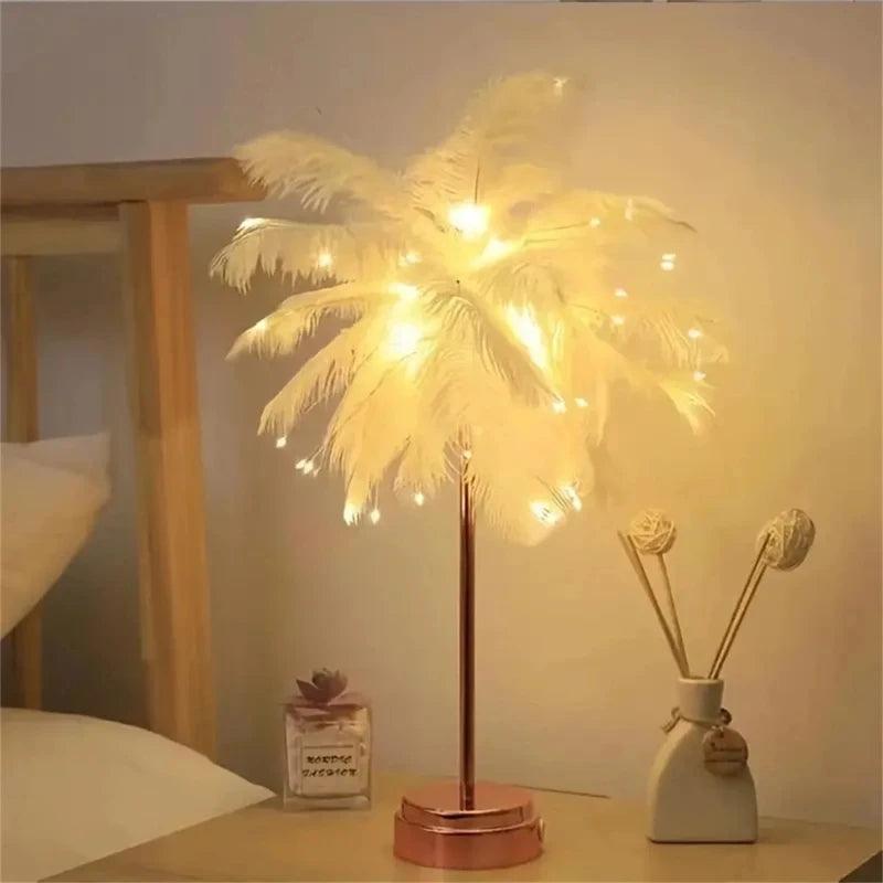 Lampe à Plumes - Veilleuse de rêve
