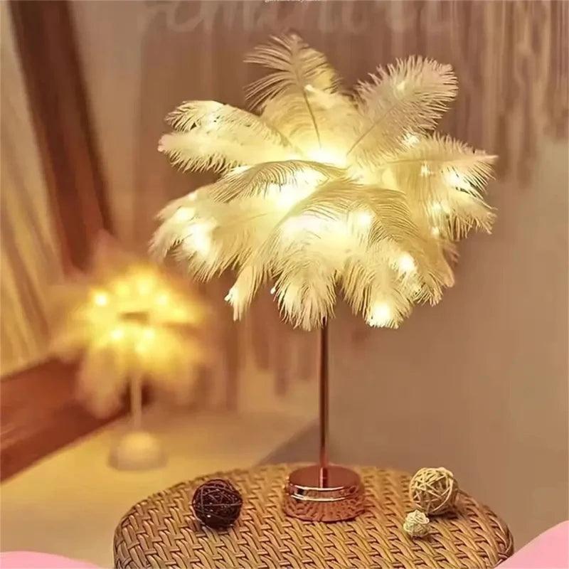 Lampe à Plumes - Veilleuse de rêve