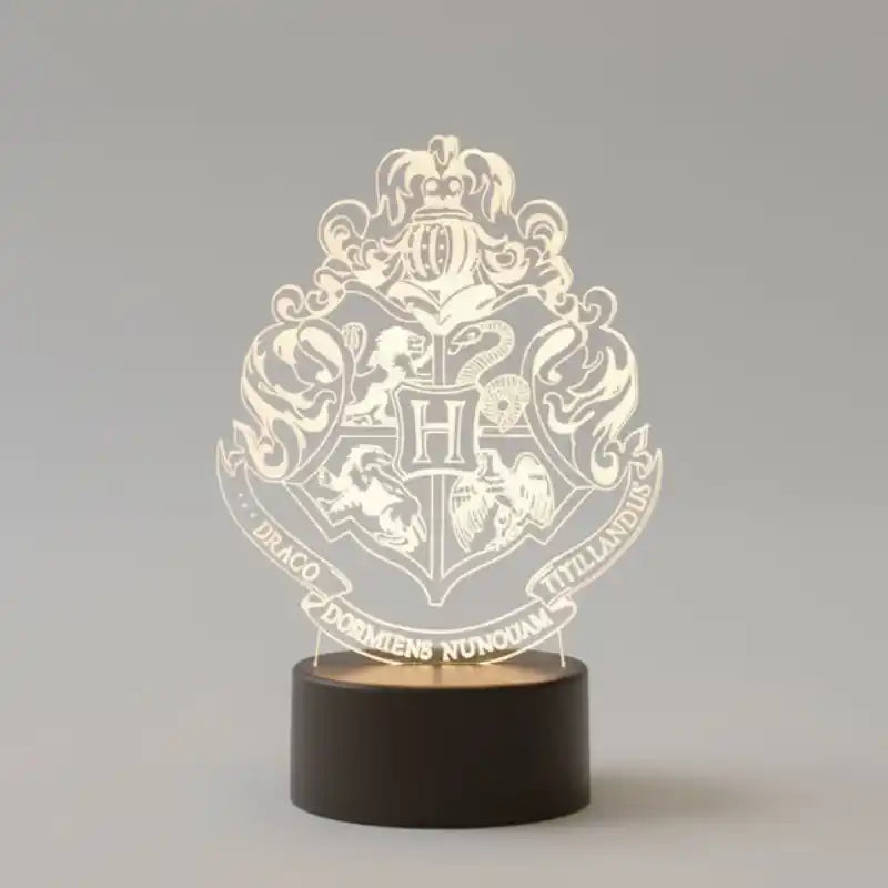 Lampe 3d blasons poudlard harry potter