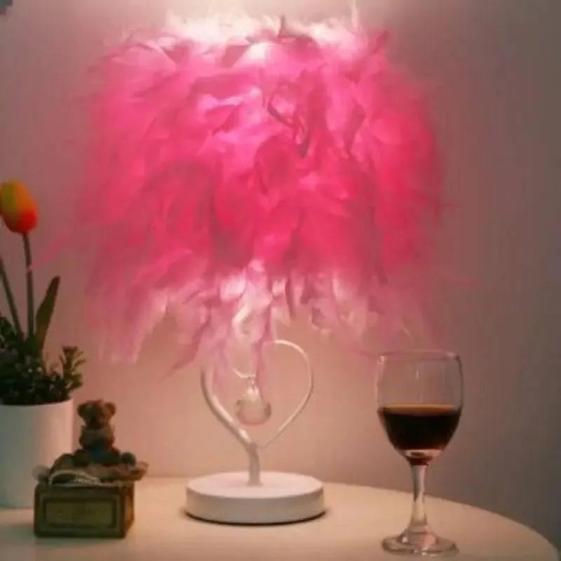 Lampe de Chevet en Plume