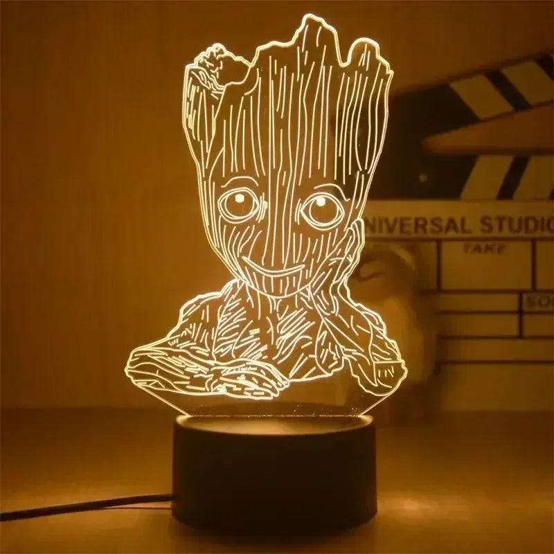 Lampe LED 3D Groot - Veilleuse de rêve