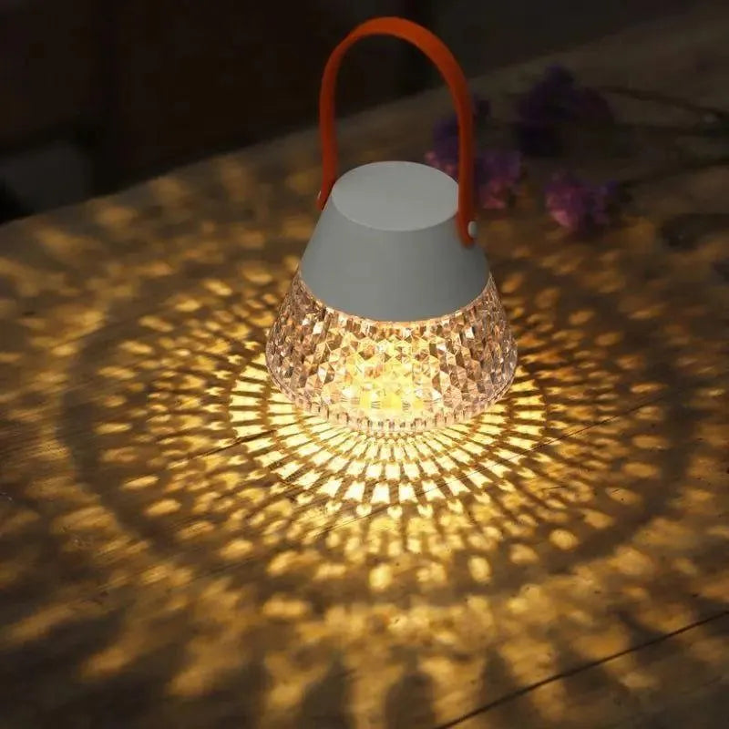 lampe camping rechargeable puissante orange allumer