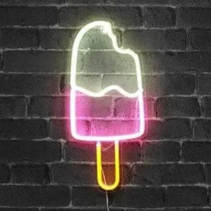 Mural Neon Glace Led - Veilleuse de rêve