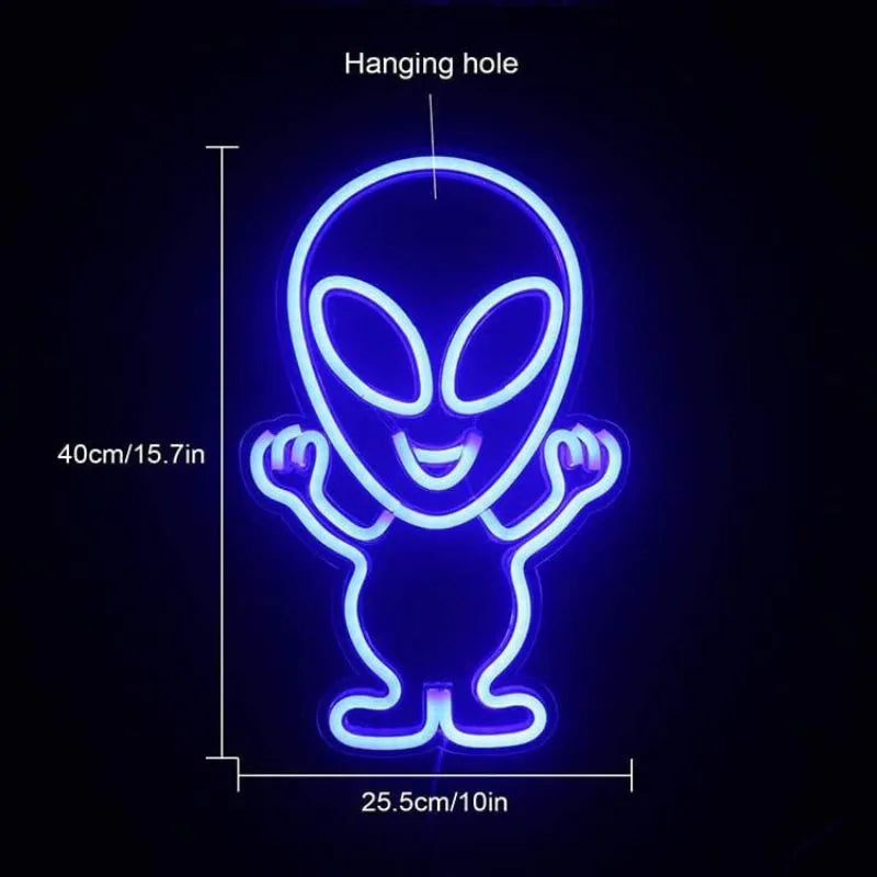 Lumière NEON LED Alien Bleu