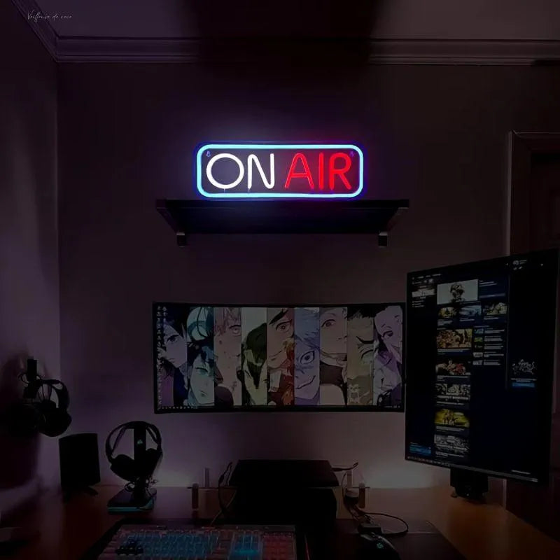 led neon murale salle gaming