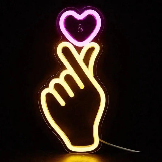 Néon Led Coeur Coréen - Veilleuse de rêve
