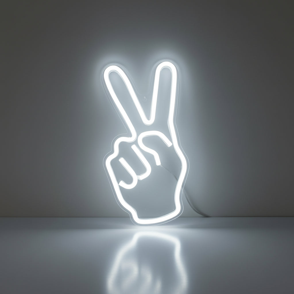 Neon Peace Sign
