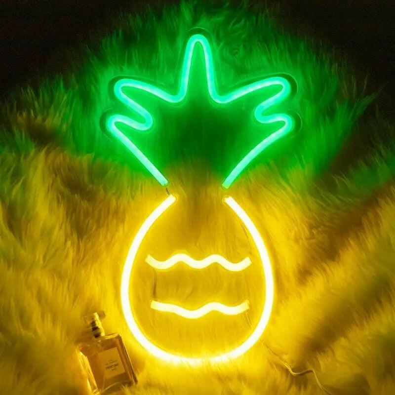 Neon Lumineux Mural Ananas - Veilleuse de rêve