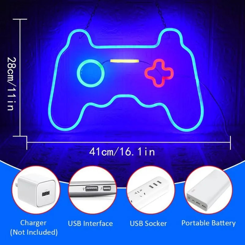Neonfarbener Playstation-Controller