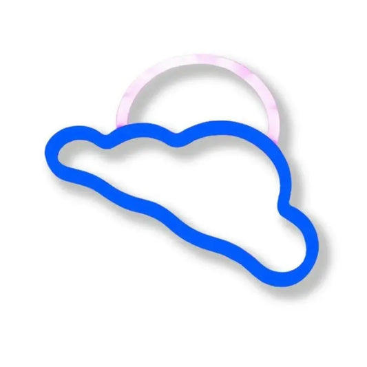 Neon nuage fond blanc