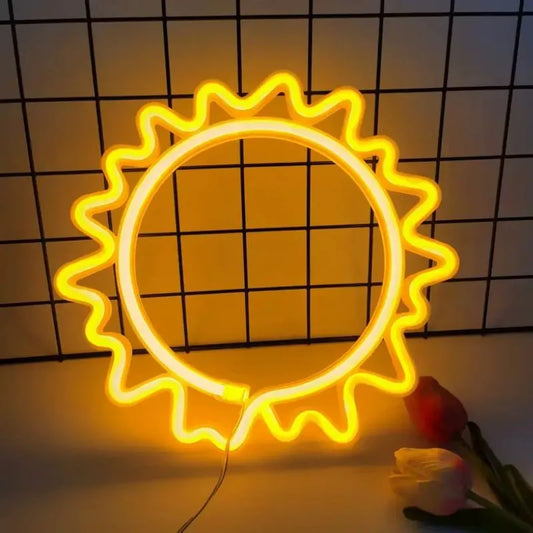 Néon solaire avec interrupteur murale allumer