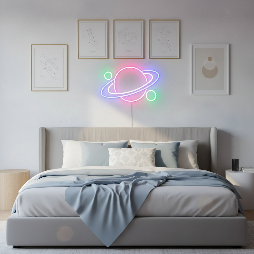 Panneau Lumineux Led Mural Lampe Planete Veilleuse de rêve