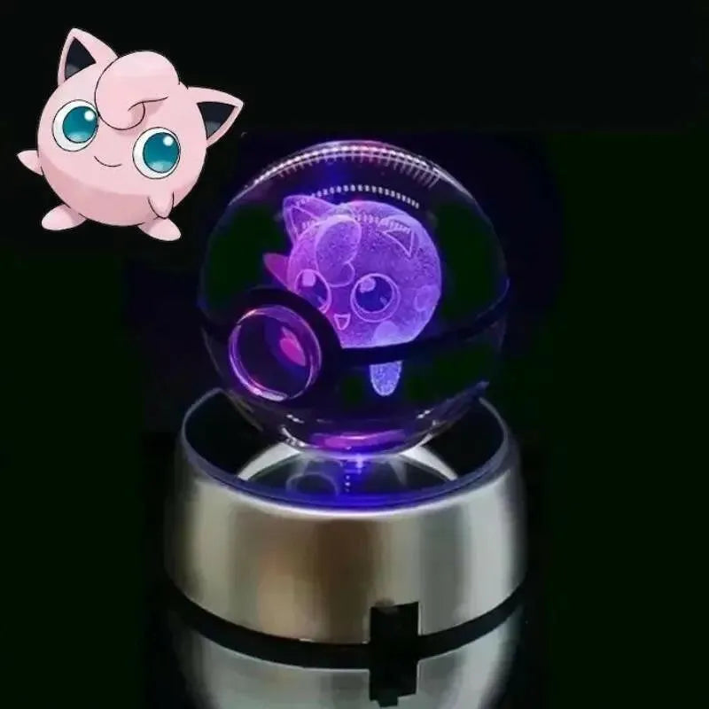 Pokeball lumineuse Jigglypuff cristal éteinte design collector