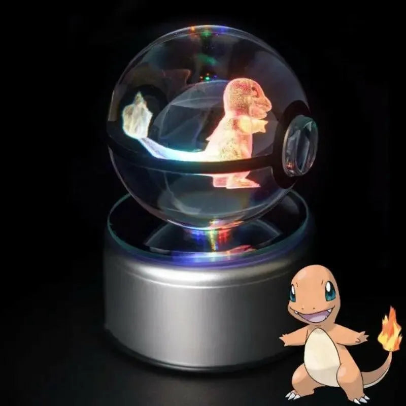 Pokeball lumineuse Salamèche éclairage chambre enfant Pokémon