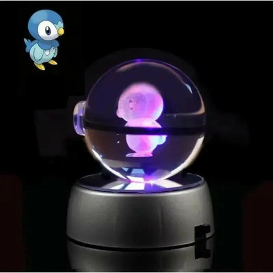 Pokéball Lumineuse en Cristal Pokémon Tiplouf