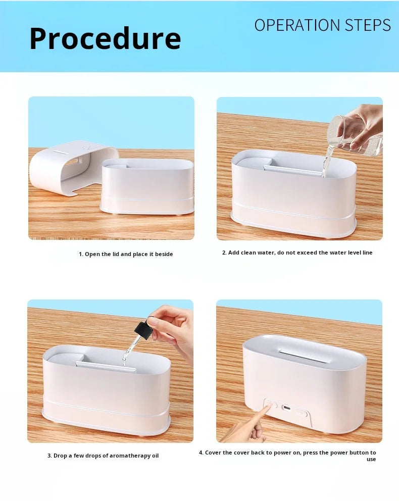 Diffuseur Huile Essentielle Flamme LED