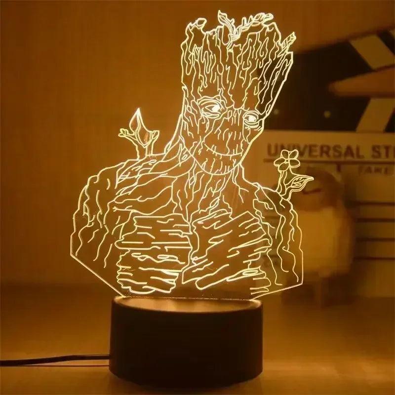 Lampe LED 3D Groot - Veilleuse de rêve