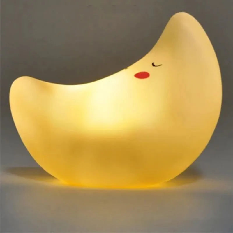 Veilleuse Lune Bébé Led Grand Plan Allumer